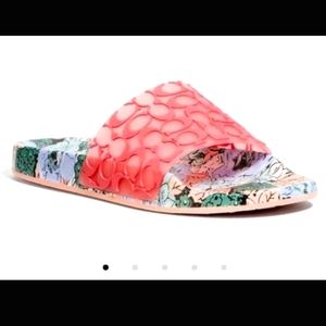 New Udele Coach floral pink slides sz 8